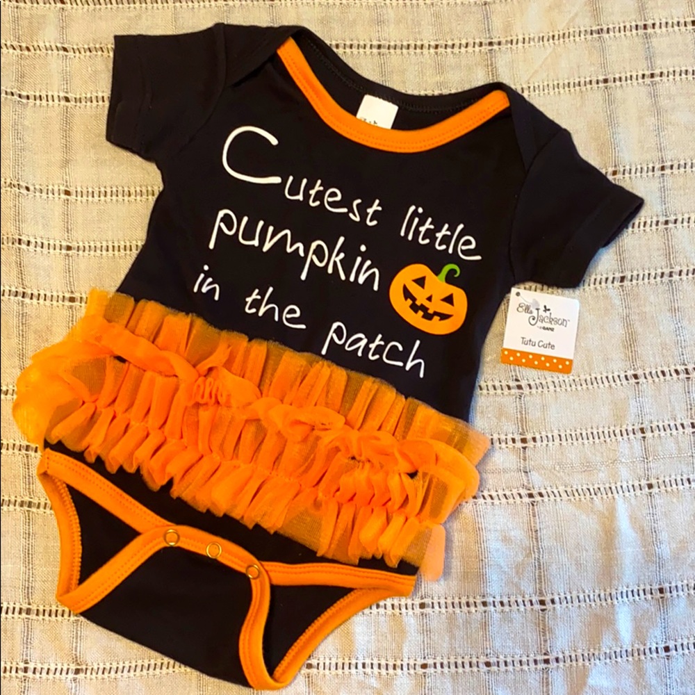Baby Diaper Shirt Onsie Halloween Tutu 0-6 months
